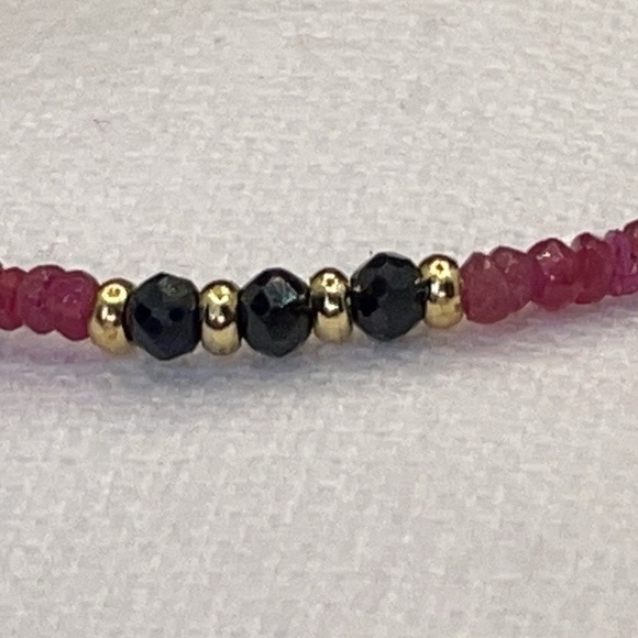 Blue and Multi Colored Sapphire Vermeil Bracelet - Picture 2 of 6